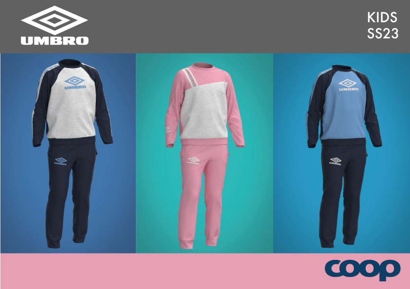 COOP SS23 kidswear 3D render