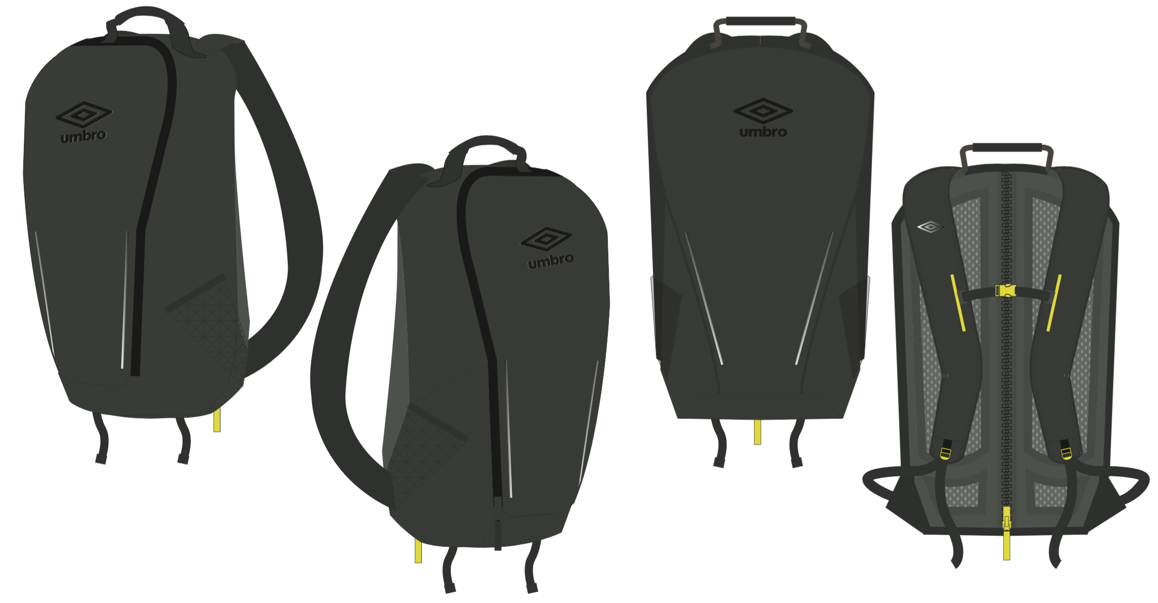 Umbro SS16 backpack, four views