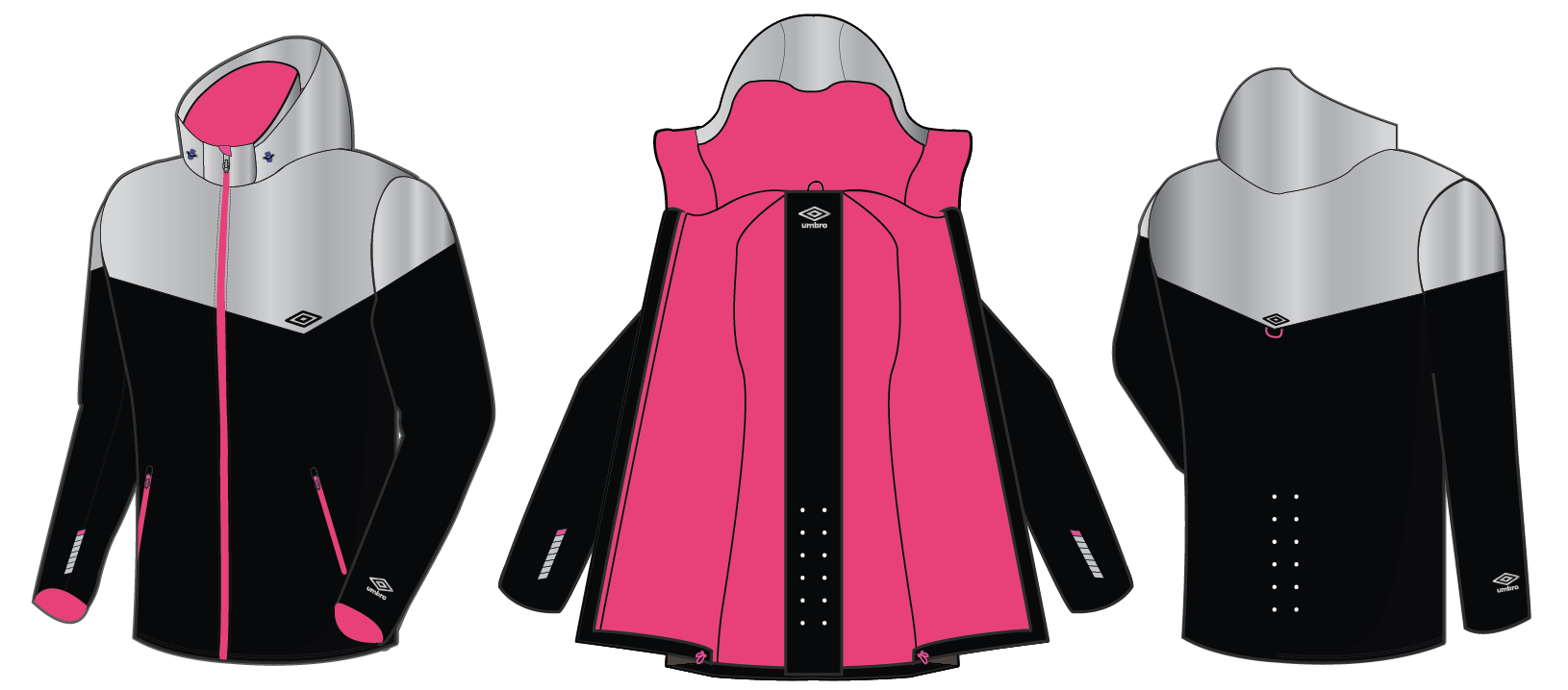 Reflective training jacket flats, womenswear